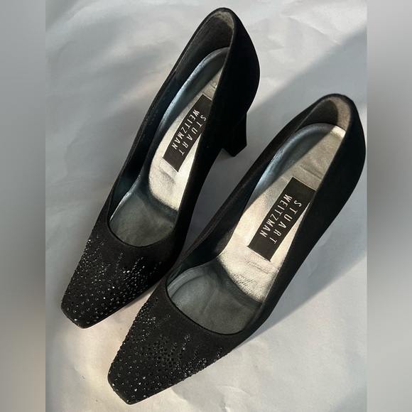 6 STUART WEITZMAN elegant heels pumps SPAIN platinum sparkle glam bling holiday - Picture 7 of 16
